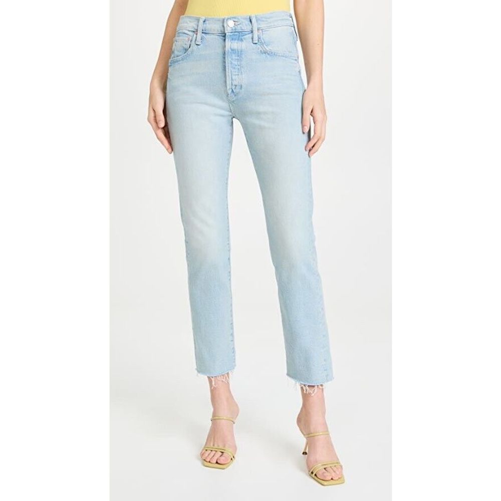 Free People MOTHER The Scrapper Cuff Ankle Fray Jeans
